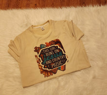 Load image into Gallery viewer, "This Girl Runs On Jesus and Country Music" Custom Shirt Sublimation