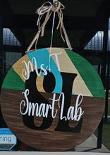 Load image into Gallery viewer, Personalized Teacher Door Sign, Classroom Door Hanger, Teachers Appreciation Gifts, Back To School, Classroom Welcome Sign, Teacher Gifts