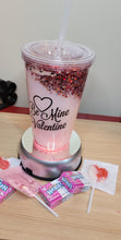 Load image into Gallery viewer, Valentine Snow Globe Tumbler 16oz.