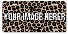 Load image into Gallery viewer, Personalized Tag | Glitter effect | License Plate | Car Tag | Cheetah | Monogram Front Plate | Personalized Plate | Aluminum License Plate