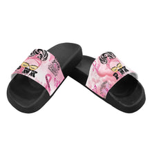 Load image into Gallery viewer, Breast Cancer Slides Women&#39;s Slide Sandals (Model 057)
