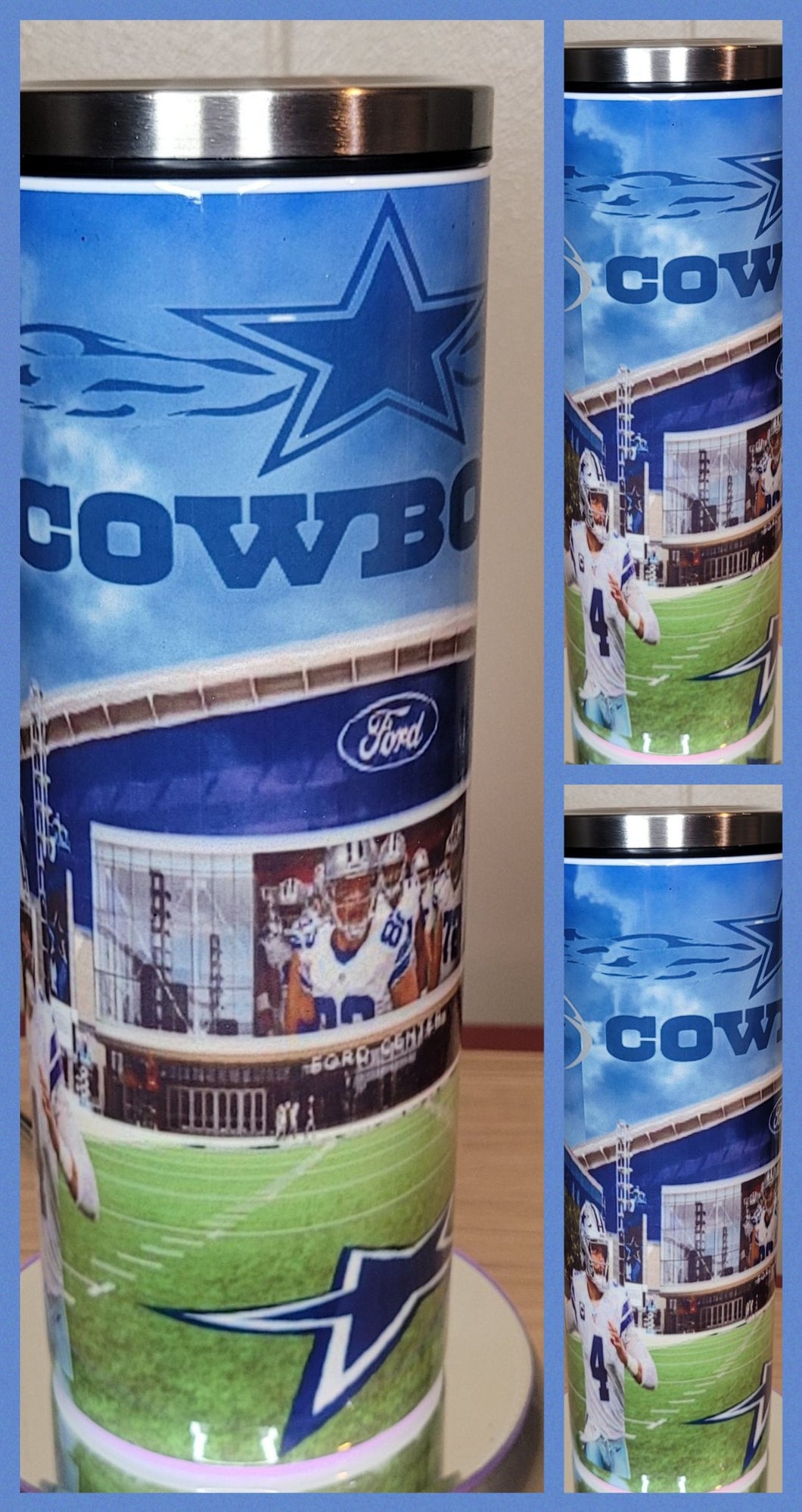 Cowboys NFL Team Custom Tumblers Sublimation